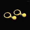 Серьги-кольца SAIYE, матовый шар, 24-каратное позолоченное свадебное украшение, подарок для женщин, JE028