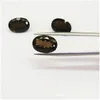 Pietre preziose sciolte forma ovale 7X9-9X11Mm taglio sfaccettato trilione cristallo di quarzo fumé naturale autentico al 100% di alta qualità per gioielli Dhgarden Dhrge