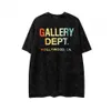 Galleries Dept Harajuku 23SS Spring Vintage Gradient tvättade bokstäver Tryckt logotyp T -skjorta Löst överdimensionerad Hip Hop Unisex Kort ärm Tees 02