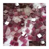 Lose Edelsteine, 30 Stück, 100 % natürlicher Halbedelstein, roter Granat, quadratische Form, 5 x 5 mm, mit Durchgangsloch, Großhandel Perlen Dhgarden Dhio6