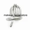 Massage Male Chastity Cage Spiked Cock Stainless Steel With Urethral Stretcher Dilator Super Small Belt Penis Lock Ring345S