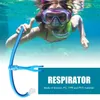 Pool & Accessories Diving Snorkel Front Silicone Swimming Underwater Breathing Hose For Kids Adults Convenient Detachable283w