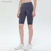 Tasarımcı aloo pant aynı bahar/yaz yeni çift taraflı fırçalanmış yoga pantolon aynı koşu şortları ince fit açık açık hava spor kaprisleri kadınlar için