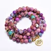 Bracciale Donna Guarigione Protezione energetica Gioielli Pietra naturale Japamala 108 Preghiera buddista Perlina Mala Bracciale Drop 230911