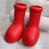 Designer - botte de pluie en caoutchouc à fond épais chaussons au genou chaussures de dessin animé fond épais plate-forme surdimensionnée solide botte de pluie pour enfants