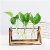 Bottles Jars New Flowers Vase For Home Decor Living Room Decoration Transparent Glass Container Drop Delivery Garden Accents Dh4Zw