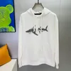 Designer de luxe Polar Fashion High Street coton sweat-shirt pull à capuche respirant hommes et femmes requin à motifs sweat à capuche décontracté