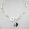 Design Women's Silver TF Style Necklace Pendant Chain Halsband S925 Sterling Silver Key Heart Love Egg Märke Pendant Charm NE2600