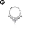 Piercing Titanio Setto Cerchio Cartilagine Anello al naso G23 Sexy Labret Corpo Elica Trago Orecchini Industriale Gioielli da donna Clicker