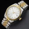 AAA Designer Watch Pink Datejust Ice Out Watches With Date Automatic Montres Mouvement Plated Gold Silver Office Luxury Watch Famous SD015 DHGate Watch