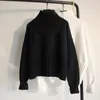 Women's Sweaters Pullovers Women Solid Turtleneck All-match Casual Simple Fashion Loose Chic Ulzzang Comfort Outwear Ins Young Ladies