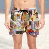 Men's Shorts 2023 Summer Vintage Little Butterfly Beach 3D Fashionable Quick Drying Resort Tropical Jungle Style