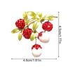 New Creative Women Men Classic Litchi Brooches Pins Plant Fruit Exquisite Design Jewelry For Lady Party Wedding