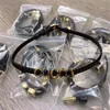 Mode femmes bijoux Hip hop colliers de luxe en métal lettre pendentif collier fille en cuir noir tour de cou necklaces3172