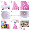 Party Hats 11 Happy Birthday Polka Dot Diy Cute Handmade Crown Shower Baby Decoration Boys And Girls Gift Supplies Z230809 Drop Delive Dhmyo