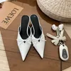 Designer Womens BB High Heels Dress Shoes Thick Plaid Patent Leather Super Fleece Strap Pointed Sandals High Heel Boat Shoes