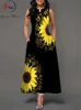 Urban Sexy Dresses Summer Boho Long Dresse Elegant ärmlös Casual Floral Print Beach Party Maxi Dress 230911