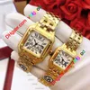 2020 Toppklass Ny modekvinnan Guldklocka Casual Lady Quartz Panthere de G Factory Watches 316L rostfritt stålband Mont261L