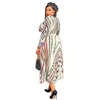 Ethnic Clothing Elegant African Print Dresses For Women 2023 Autumn Winter Long Sleeve Evening Party Vestidos Robe Dashiki Clothes