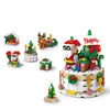 Regalos de Navidad Train Santa Elk Bloques de Navidad Juguetes Bloques de construcción para niños Guantes de árbol de Navidad Kawaii Autismo Antistress Toy sensorial