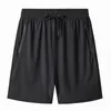 Mäns shorts stor storlek 7xl Summer kamouflage män elastisk midja is silk snabb torr lös blixtlåsficka överdimensionerad tunn avslappnad sport kort