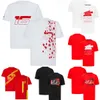 2023 F1 T-shirt Formule 1 Red Team Racing T-shirts Pilotes Fans Mode Casual T-shirt à manches courtes Sports d'été Marque Jersey T-shirts