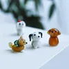 Custom Handmade Mini Thumb Size Design Glass Dog Figurine Colorful Lovely Animal Ornaments Home Garden Decor Accessories Z0303257I