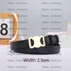 Fashion Youth Leather Waistband Designer Beltbredd 2,5 cm Luxury Smooth Buckle Classic Men Casual Women Denim Belt