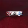 Bagues de cluster Darling In The Franxx 02 Bague Argent Ouvert Halloween Cosplay Bijoux Anime Fandom Gift200v