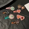 New Love Sunflower Hair Clip Designer G Brand Hair Jewelry Sweet andCute Women's Colorful Hair Clips Youth Style Luxury Metal hairpin