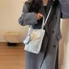 イブニングバッグヴィンテージ韓国の銀の肩の贅沢小さな財布のトートバッグレディースハンドバッグクロスボディファクズハンドバッグ女性