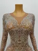 Stage Wear Sparkly AB Strass Nude Brillant Robe De Mariage Anniversaire Transparent Mesh Costume Soirée Robes Sexy Tenghua