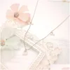 ペンダントネックレス最新の2022 SOLID 925 STERLING SIRE Ellow and Rose Gold Plated Pearl Necklace Jewelry Authing Freshwate Dhhlf