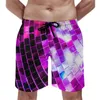 Men's Shorts Abstract Disco Ball Board Trenky Men Beach Pink Mosaic Print Plus Size Swim Trunks Classic