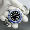 BPF Factory Besttime Mens Super Men's Solid 904L 41mm 126619 Bleu Céramique Automatique Saphir Lunette Fond Solide Fond Montres-bracelets
