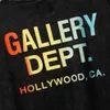 Galleries Dept Harajuku 23SS Spring Vintage Gradient tvättade bokstäver Tryckt logotyp T -skjorta Löst överdimensionerad Hip Hop Unisex Kort ärm Tees 02