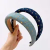 Neue Mode Haarband Für Frauen Glänzende Sterne Stirnband Klassische Denim Tuch Turban Für Mädchen Haar Zubehör Großhandel