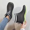 Rain Boots Women's Rubber Colorful Unisex Ankle Rain Boots Spring Autumn Ladies Waterproof Slip on Boot Shoes for The Rain Water-proof 230912