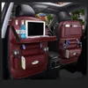 Sac à coussin en cuir Pu, organisateur de dossier de siège de voiture, plateau de Table pliable, sac de rangement de voyage, Table à manger pliable, sac de rangement de siège de voiture 2419