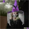 Party Hats 2 Wizardry Witch Womens Props Halloween Carnival Net Miss Hair Smycken Z230809 Drop Delivery Home Garden Festive Supplies Dhrzl