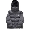 Męskie Parkas Trapstar London pułapka pułapka pułapka w dół kurtka Parka mężczyźni luksusowa marka błyszcząca czarna haft zimowy puffer kurtka J230912