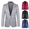 Men's Suits Suit Coat Unique Cutting All-Match Long Sleeve Single Button Lapel Jacket