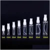 Packing Bottles Wholesale Spraying Bottle 10/15/20/30/40/50/60/80Ml Small Watering Can And Transparent Pet Fine Mist Cosmetics Per D Otzs5