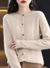 ALISELECT moda 100% merynosowa wełna Top Kobiet Knitte Sweter O Neck Pełny rękaw Sprężyna jesienna odzież Karbiarna