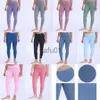 Active Pants Solid Color Women Yoga Pants Jogging Forming High midje Sports Outfits Gym Wear Legings Slimming Casual Elastic Fitness Lady övergripande full tights worko