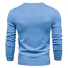 メンズセーター冬の厚さプルオーバーメンオンクロングカラー長袖暖かいスリムセータープル男性服230912
