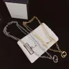 Charm Premium 18k Gold Plated Necklace Selected Luxury Exquisite Square Brand Necklaces Designer Jewelry Long Chain Premium Elegan286S