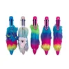 Balpennen Groothandel Regenboog Pluche Bont 6 in 1 Pluizig Intrekbaar Schrijven Verjaardag Vakantie Feestcadeau Voor meisjes Dames Kinderen School Dhpmr