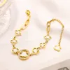 Jewelry Sets Crystal Bracelet Necklaces Luxury Brand Designer Gold Wristband Stainless Steel Letter Choker Pendant Necklace Bangle Chain Jewelry Accessories