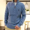 Mens Sweaters Mens Thick Sweater Designer Polo Half Zipper Ralphs Hoodie Long Sleeve Knitted Horse Twist High Collar Men Woman Laurens Embroidery Fashio J230912
